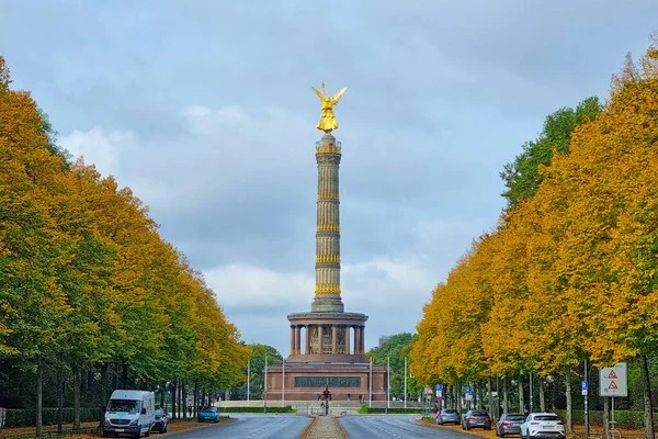 Berlim Alemanha Outubro 2022 Famosa Estátua Vitória Berlim — Fotografia de Stock