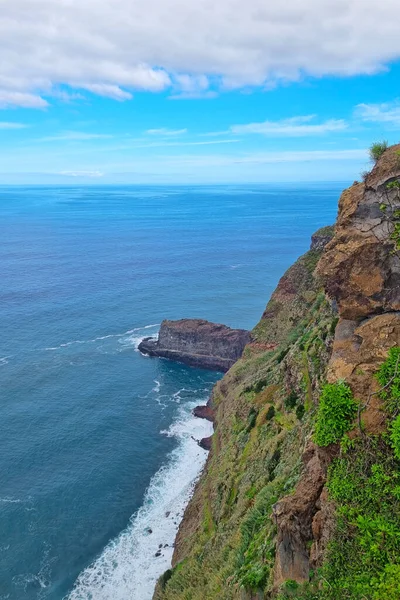 Живописная Скала Острова Мадейра Вид Океан — стоковое фото
