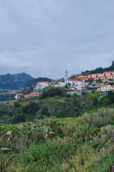 Мадейра Португалия Ноября 2022 Года Дома Расположены Склоне Острова Мадейра — стоковое фото