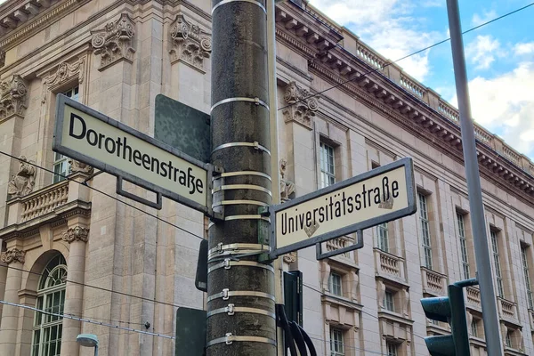 Berlin Almanya Ekim 2022 Berlin Sokaklarında Tabela — Stok fotoğraf