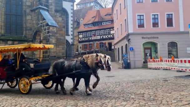 Meissen Γερμανία Μαρτίου 2023 Όμορφη Και Χαριτωμένη Πόλη Στη Γερμανία — Αρχείο Βίντεο