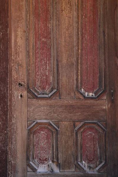 Una Vieja Puerta Entrada Madera Sin Cerradura — Foto de Stock