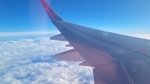 Katowice Polska Listopada 2022 Piękny Widok Latającego Samolotu — Wideo stockowe