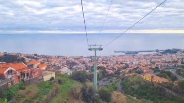 Mantar şehir ve teleferiğin çatıları.