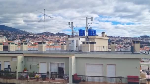 Funchal Madeira Novembro 2022 Encostas Ilha Madeira Telhados Casas Cidade — Vídeo de Stock