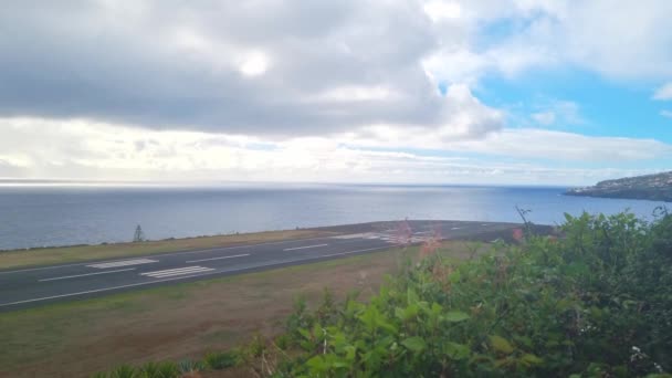 Madeira Portugalsko Listopadu 2022 Přistání Letadel Ostrově Madeira — Stock video