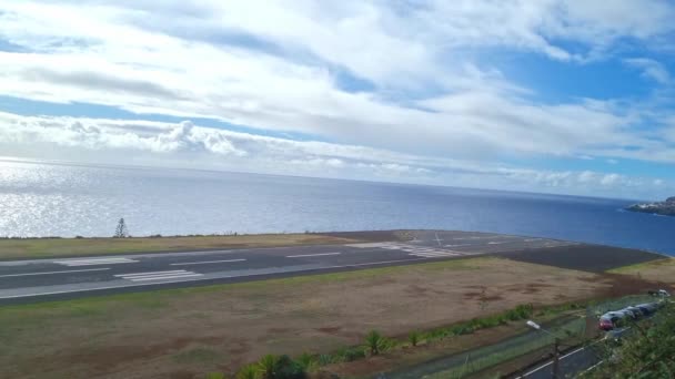 Funchal Portugalsko Listopadu 2022 Přistání Letišti Funchal Madeira — Stock video