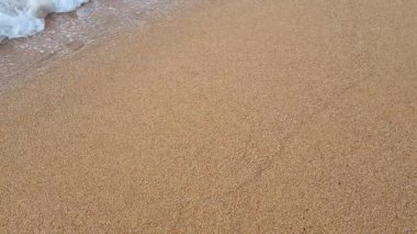 Dinlenme ve Seyahat İçin Sahil şeridinde Yumuşak Dalgalarla Serene Sandy Plajı