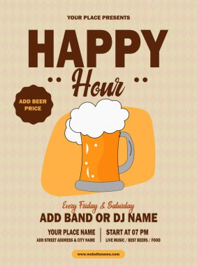 Mutlu saat partisi ilanı poster sosyal medya post tasarımı