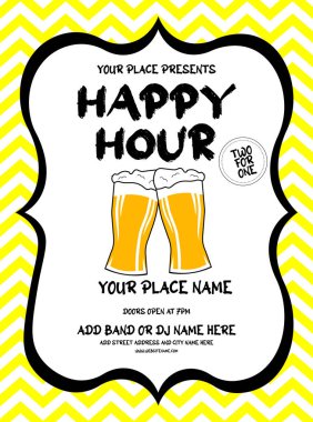 İndirimli bira partisi afişi veya sosyal medya postası tasarımı