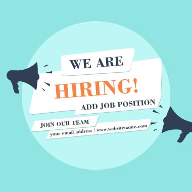 we are hiring poster flyer or social media post template design