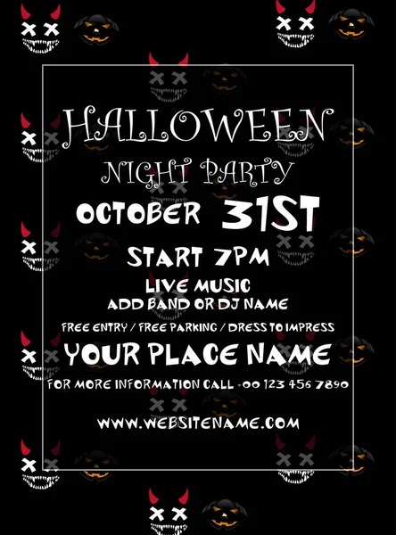 Cadılar Bayramı kutlama partisi ilanı poster sosyal medya post tasarımı