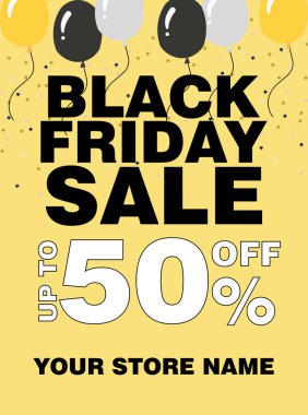 Black Friday big  sale flyer poster or social media post design