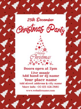 Noel partisi poster ilanı ya da sosyal medya postası tasarımı