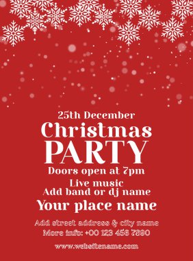 Christmas celebration party poster flyer or social media post design