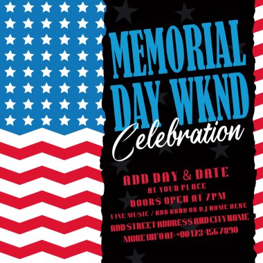 Anma Günü parti ilanı poster sosyal medya post tasarımı