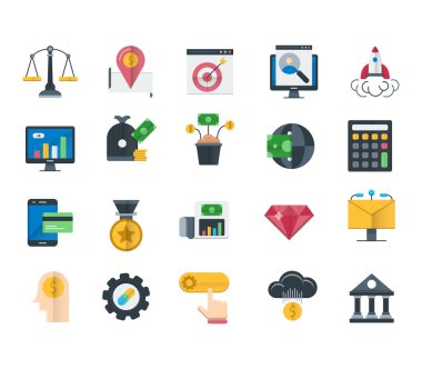 İş ve Finans daire simgeleri