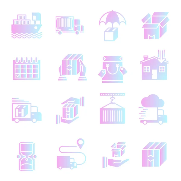 Delivery Vector Icons Set — Stock Vector