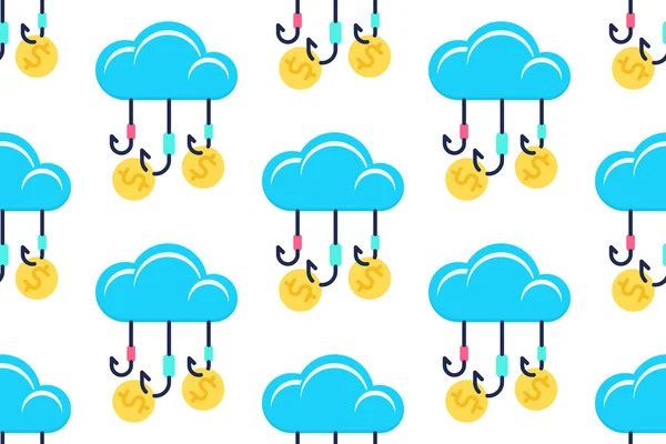 Σύννεφο Βροχή Και Ουρανό Φόντο Διανυσματική Απεικόνιση Για Διαδίκτυο — Διανυσματικό Αρχείο