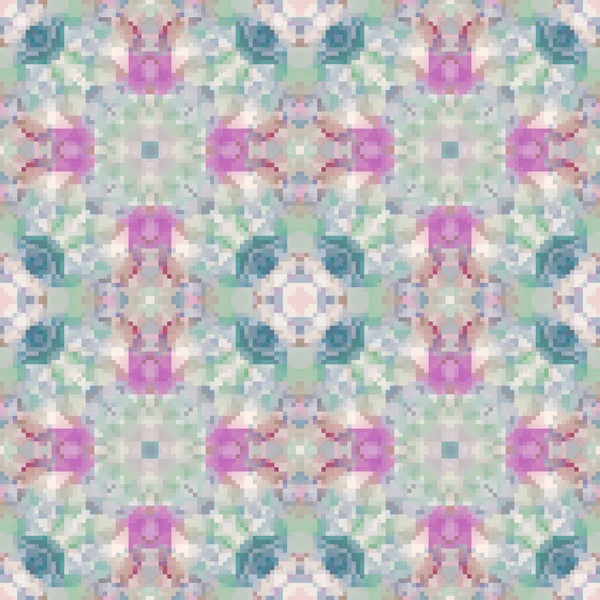 Pixel mosaic seamless pattern design, Repeat textile design. Fabric print