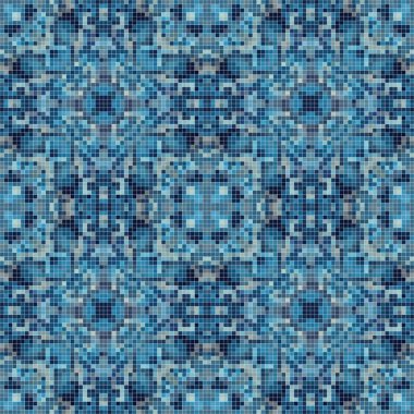 Pixel mosaic seamless pattern design, Repeat textile design. Fabric print