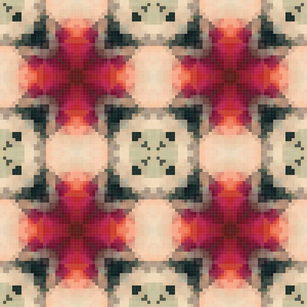 Geometric mosaic seamless pattern design, Repeat textile design, Surface design.