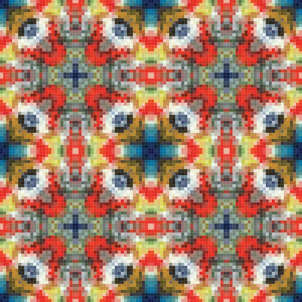 Geometric mosaic seamless pattern design, Repeat textile design, Surface design.