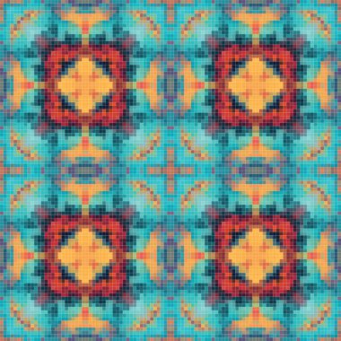 Arabic pattern background, islamic ornament. arabic tile, or arabic zellij - traditional mosaic