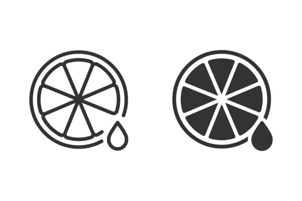 Limon suyu ikonu. Limon suyu ikonu vektörünü doldurdum ve kapladım. Düz spa sağlık konsepti limon suyu, meyve ve limon ikonları içerir. Vektör illüstrasyonu