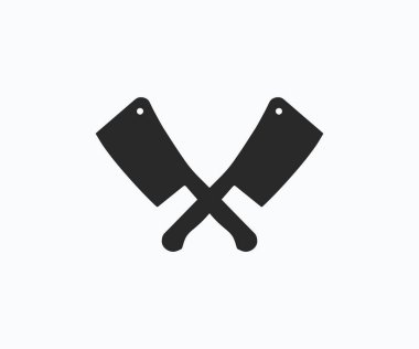 Satır bıçağı ikonu. Et satırı vektör simgesi. Satır haç simgesi