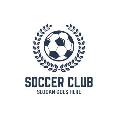 Defne unsurlu futbol logosu. Futbol logosu tasarımı. Futbol kulübü logosu tasarımı. Spor logosu şablonu