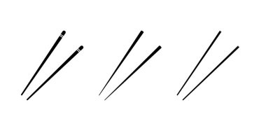 Çubuk simgeleri ayarlandı. Beyaz arkaplanda basit çubuk vektör simgeleri kümesi