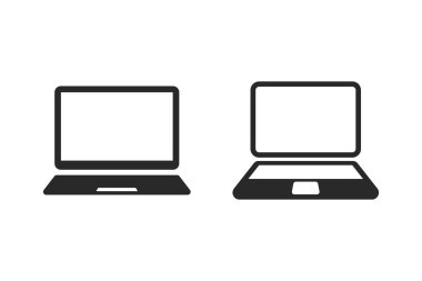 Laptop vektör simgeleri. Not Defteri vektör simgesi koleksiyonu