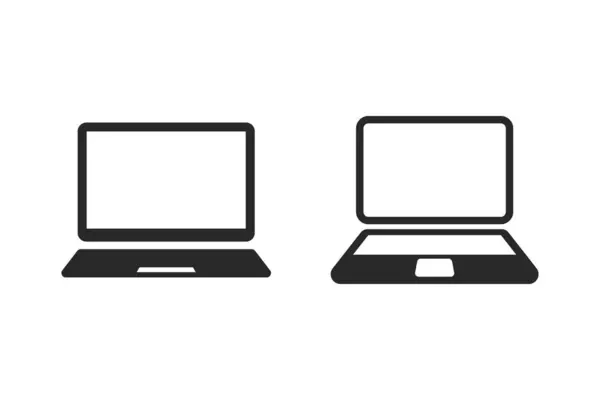 Laptop vektör simgeleri. Not Defteri vektör simgesi koleksiyonu