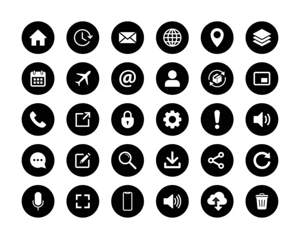 Web sitesi simgesi ayarlandı. Web simgesi sembol vektörü