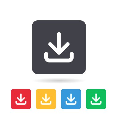 Simge indir. Veri sembolü yükle. Vektör illüstrasyonu indir