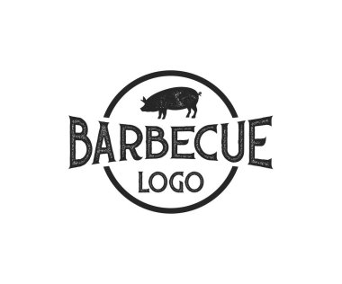 Barbekü Logosu Tasarımı. BBQ, Izgara Logosu Tasarım Vektörü