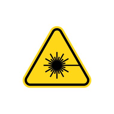 Lazer tehlike ikonu. Lazer sembolü. Lazer tehlike işareti vektörü.