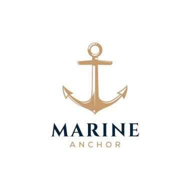 Çapa logosu tasarımı. Anchor logotype. Yat kulübü logosu, denizcilik..