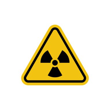 Radyoaktif tehlike işareti. Radyoaktif Madde Radyasyon Etiketi. Nükleer iyonlaştırıcı olmayan radyasyon sembolü.