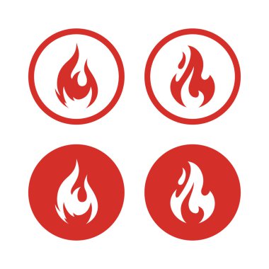 Alev ikonu hazır. Alev vektör simgeleri. Alevler gösterimi imzalar