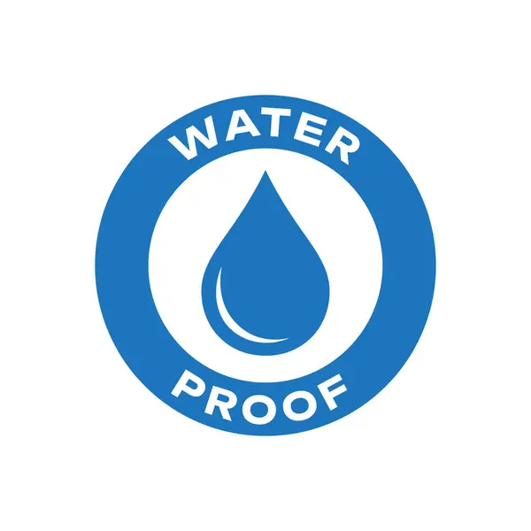 Su geçirmez logo tasarımı. Paket için su geçirmez simgeler. Su geçirmez vektör işareti