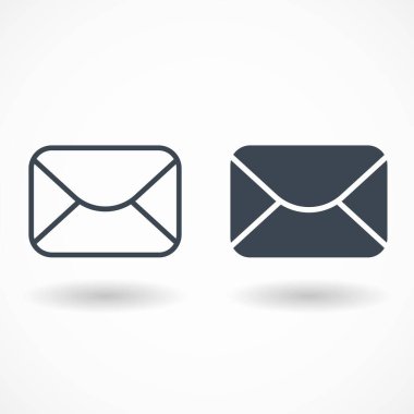 E- posta simgesi ayarlandı. Zarf simgesi vektörü. İleti simgesi ayarlandı.