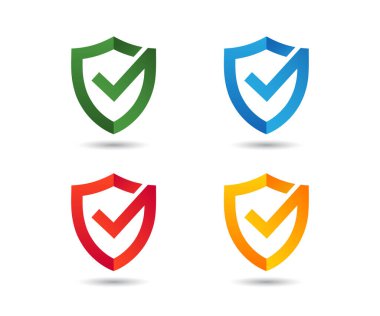 İşaretleme simgesine sahip kalkan vektör illüstrasyonuName