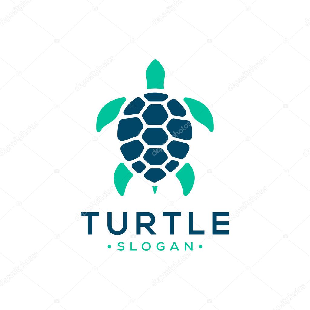 Turtle logo design. Sea Turtle logo design. Turtle icon vector template.