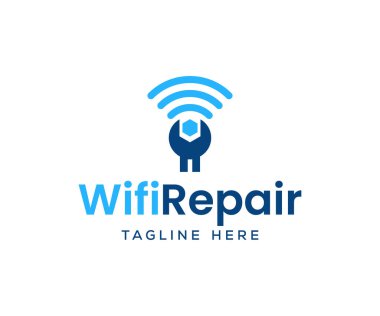 Wifi logo tasarım elemanı. Wifi logo tasarım şablonu