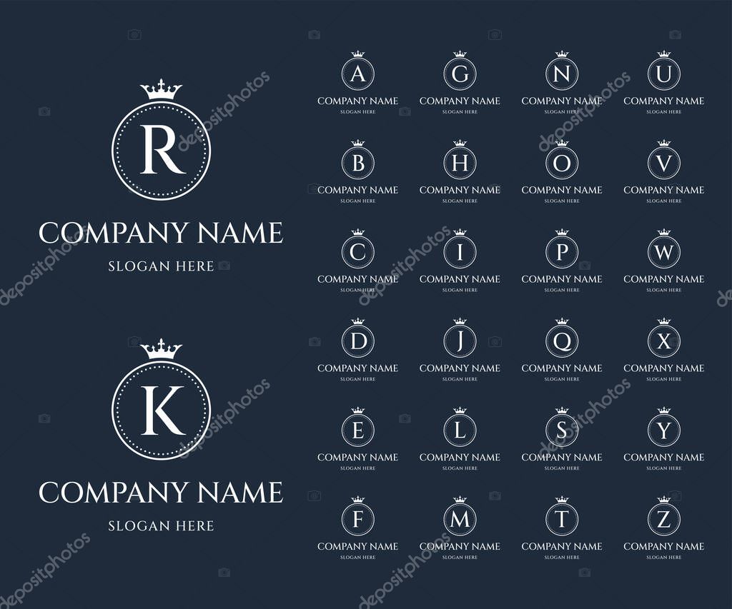 Luxury brand logo design. Royal logo design