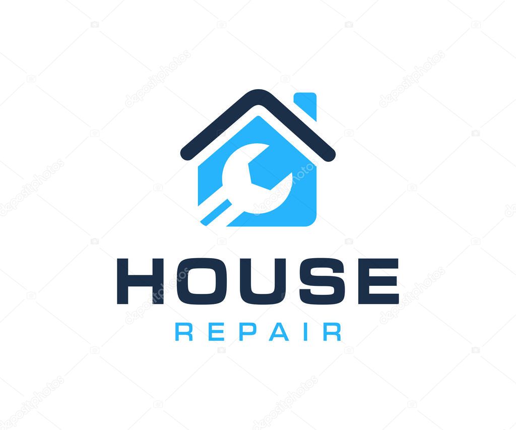 Home repair logo vector template. House repair logo design template