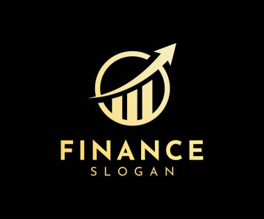 Finans sektörü logosu. Finansal Logo Vektör İllüstrasyon Tasarımı. Büyüme Simgesi Logo Şablonu