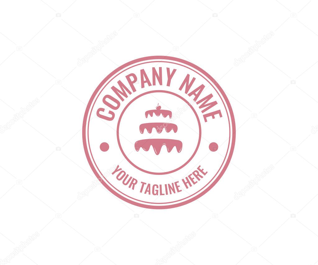Cake Logo Design. Bakery Shop Logo Design Template